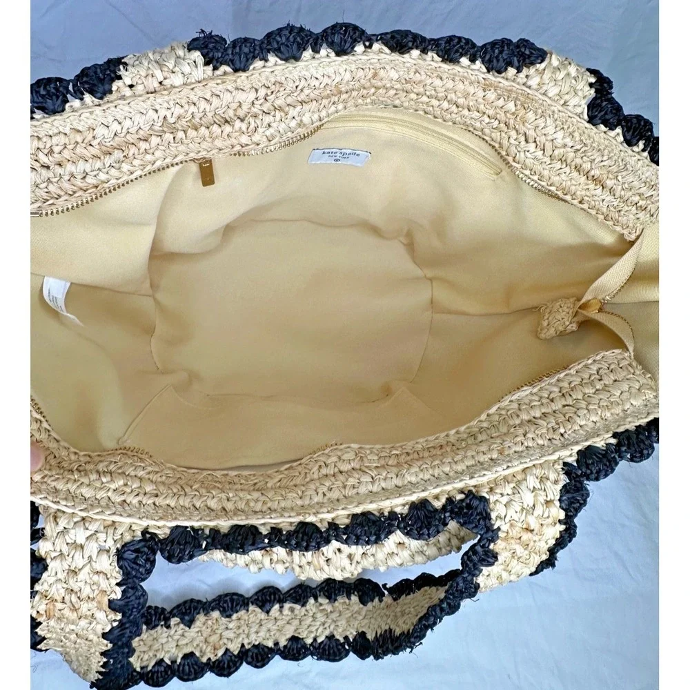 Kate Spade New York x Target Raffia Bow Tote Bag Straw Beach Coastal